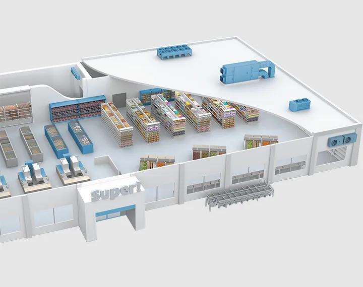 단일 입구 앞으로 원심 팬의 응용