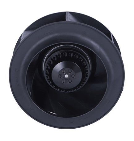 뒤로 구부러진 원심 팬