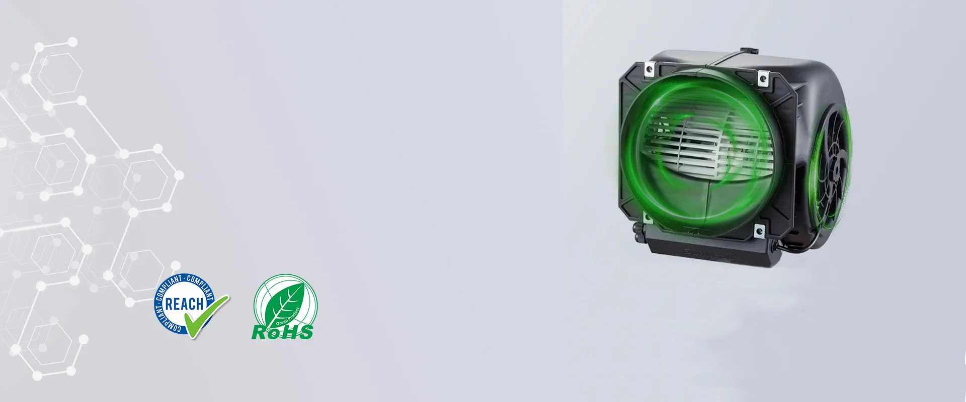 뒤로 구부러진 원심 팬